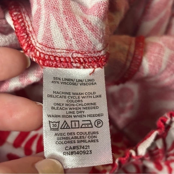 LOFT Red and White High Waist Shorts - Picture 8 of 11